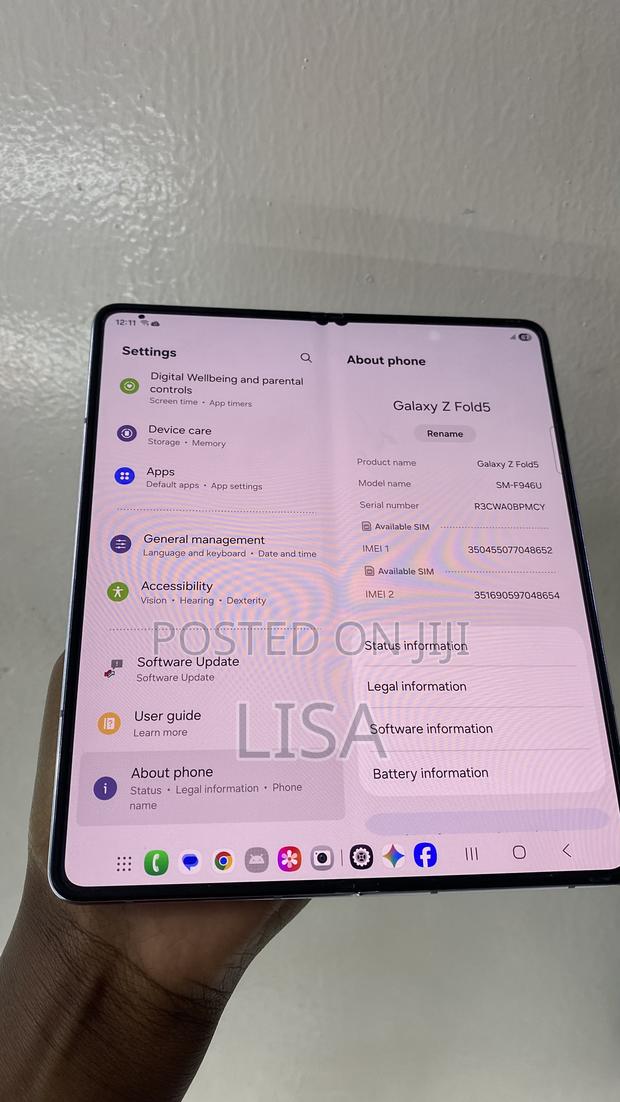 Samsung Galaxy Fold 5G 512 GB Black - main view