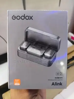 This Is a Godox Alink Kit 2 Wireless Microphone System.