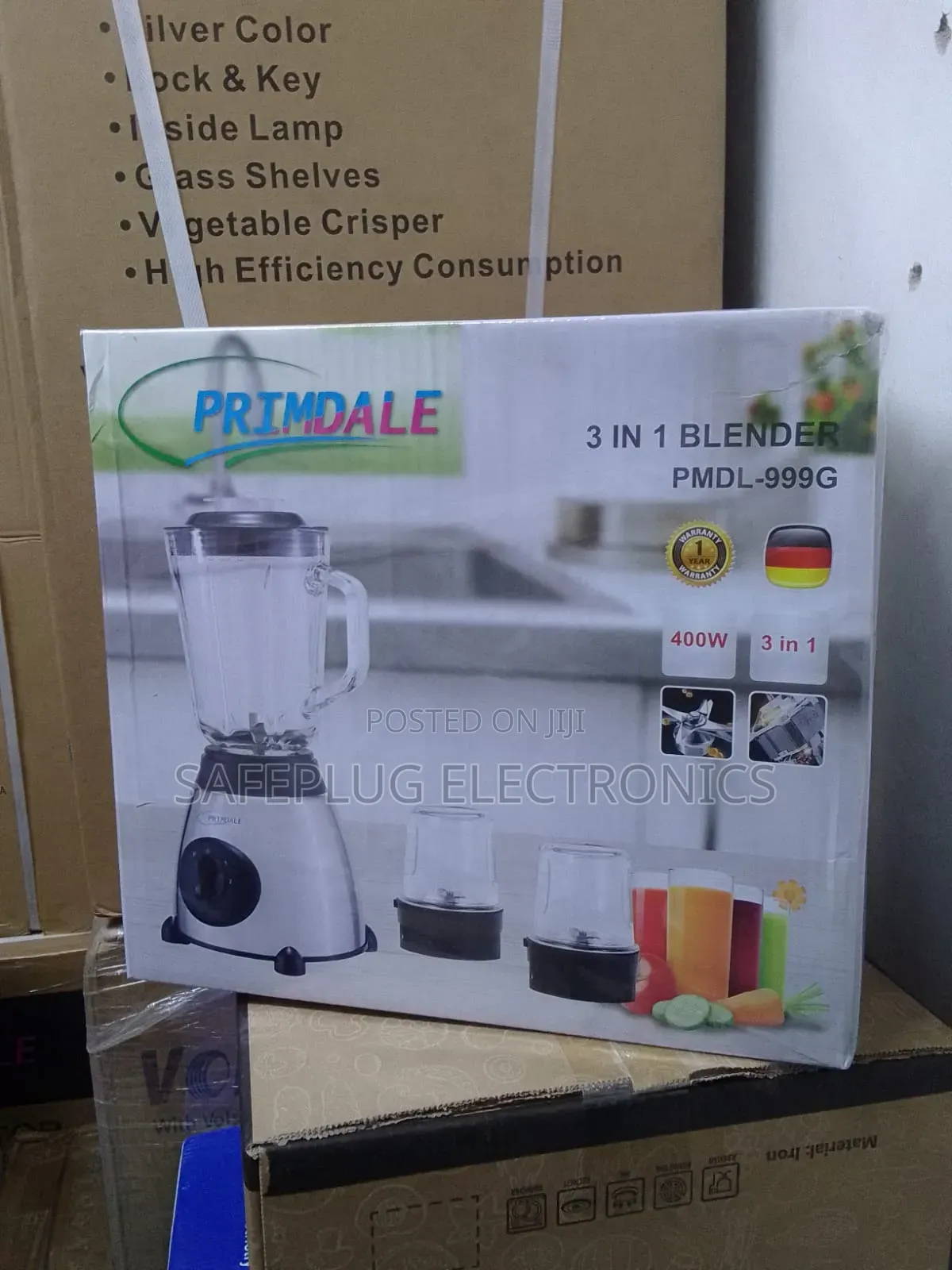 4. Primdale 3-in-1 Blender – Blender, Grinder Chopper Combo