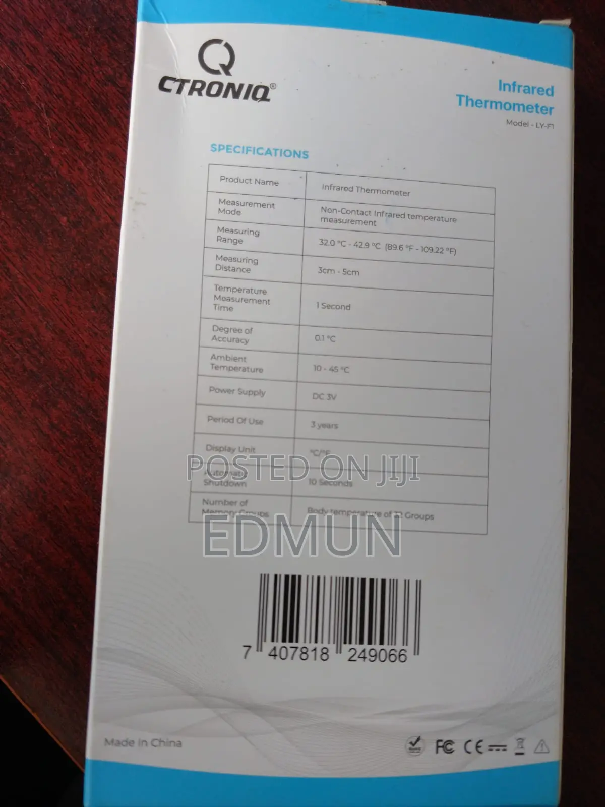 Non-Contact Forehead Temperature Gun