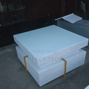 Executive Square Coffee Table –White Marble Finish