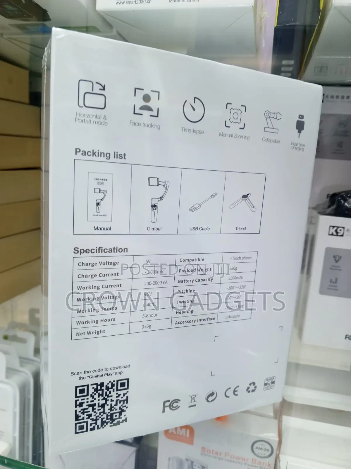 Merak M1 Foldable Phone Gimbal Stabilizer 3-Axis Smooth