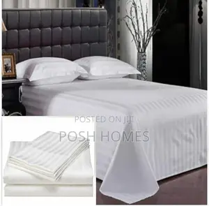 White Stripped Bedsheets