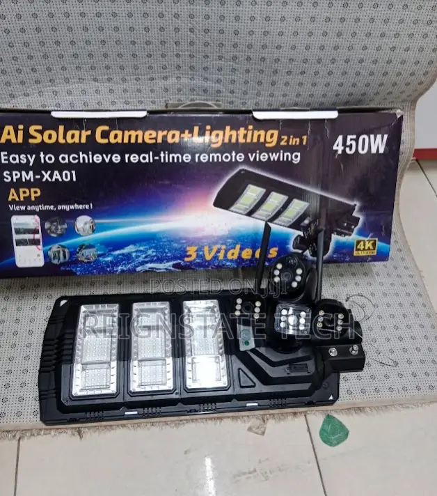 Solar Street Light With Triple Lens 4g Simcard Solar CCTV Camera