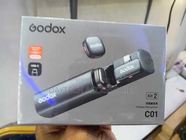 This Is a Godox C01 Kit2 Wireless Lavalier Microphone System.