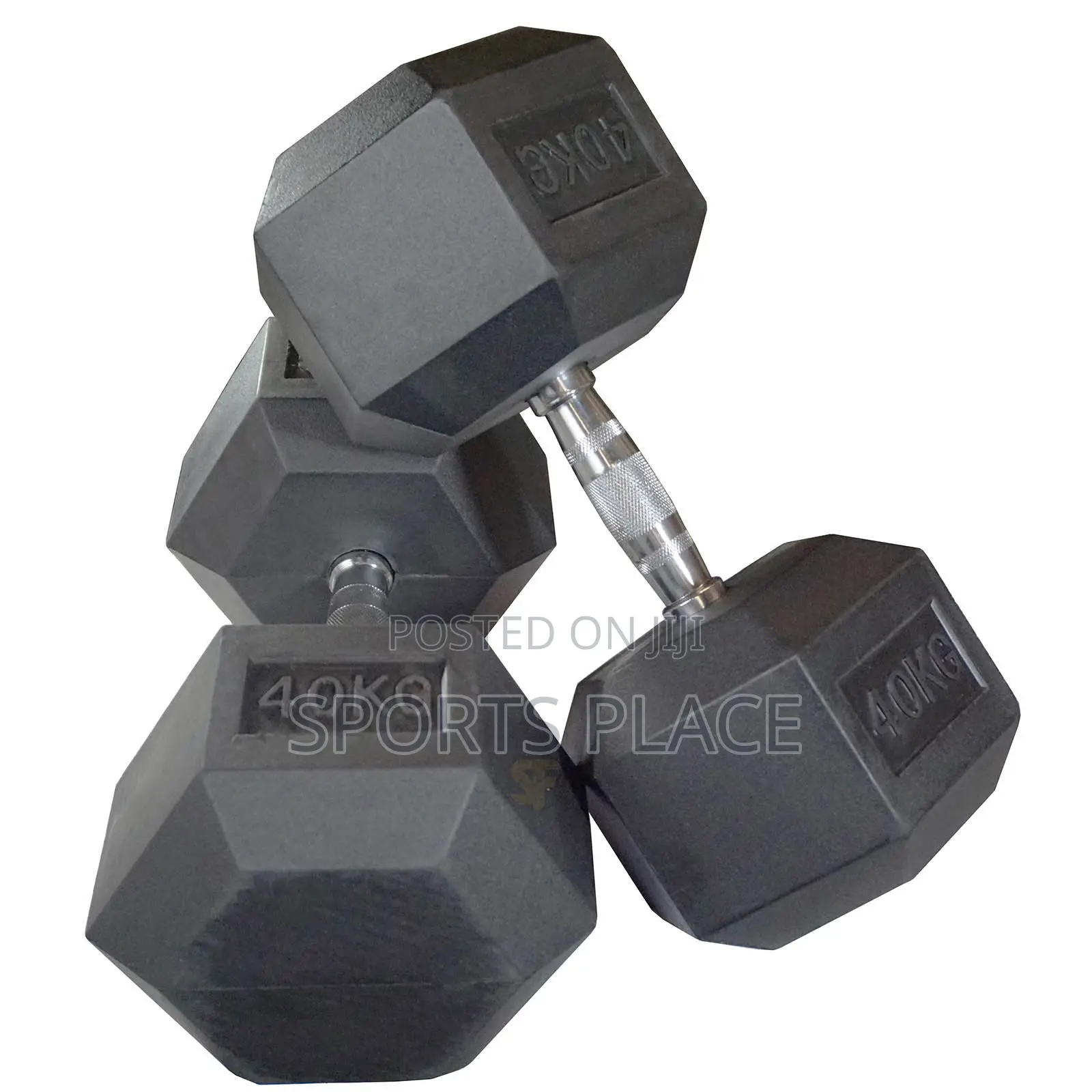 40kg Pair(2) - Hexagon Rubber Dumbells