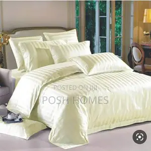 Cream Quality Stripped Sheets