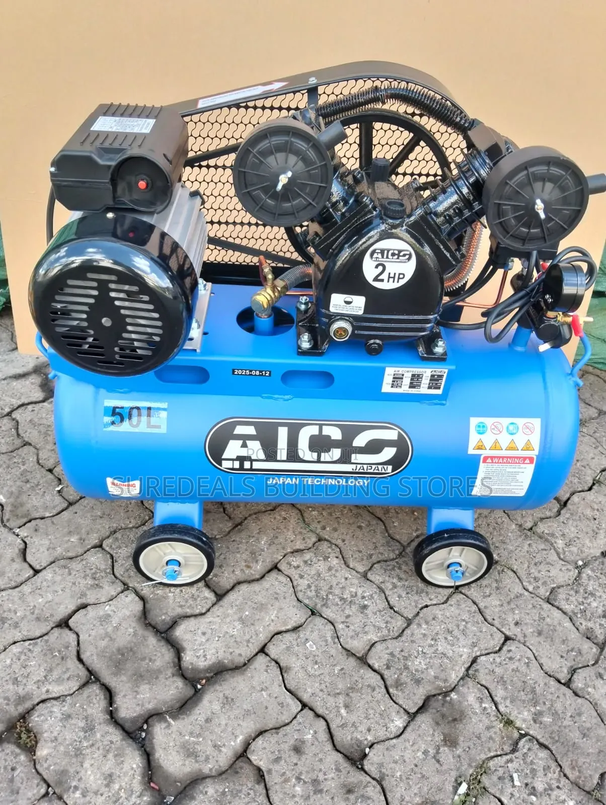 Aico Japan 50l Air Compressor With 2hp Electric Motor