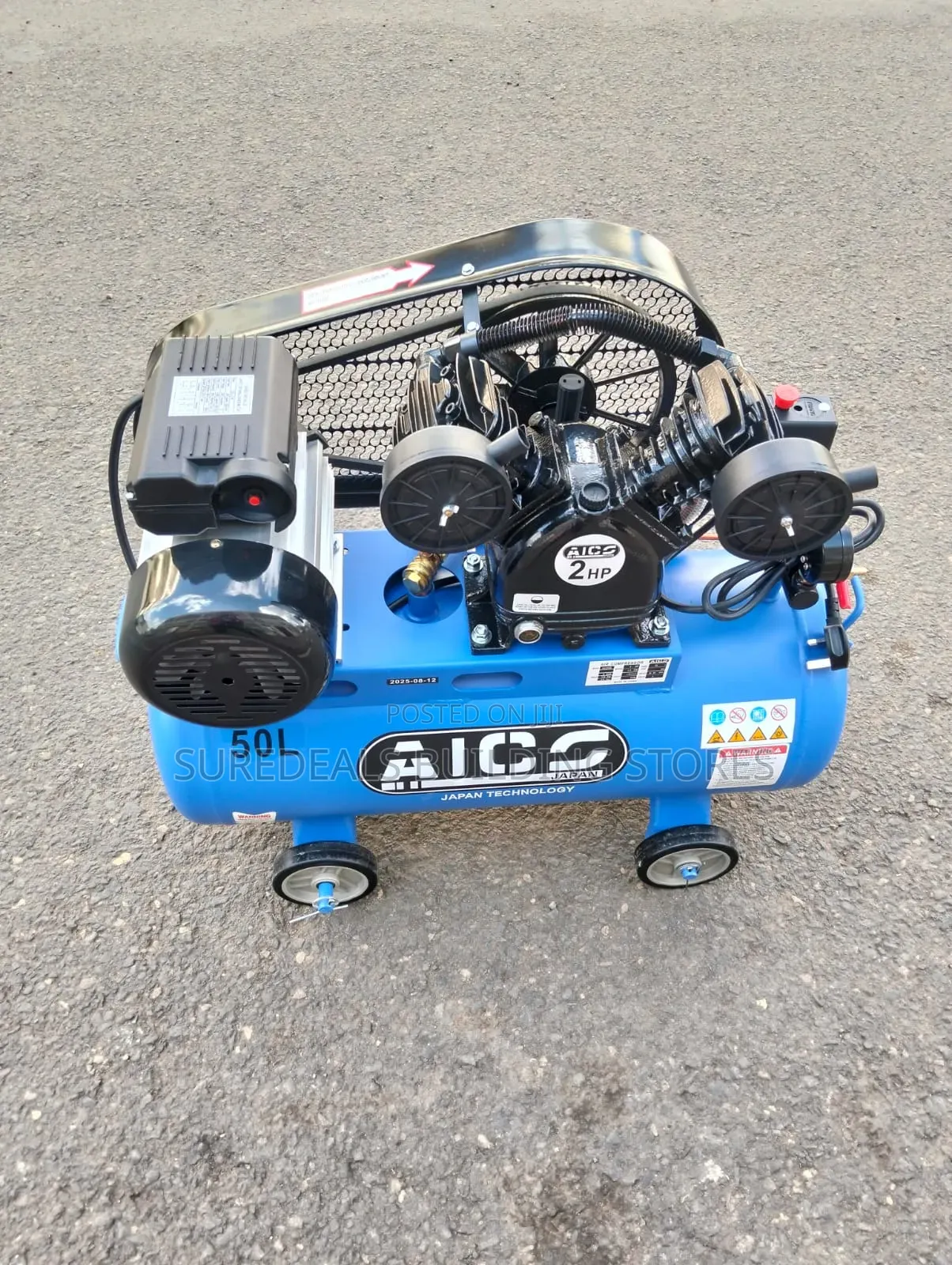 Aico Japan 50l Air Compressor With 2hp Electric Motor