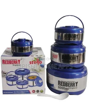 Redberry Stello 4-Piece Stainless Steel Insulated Hot Pot Set