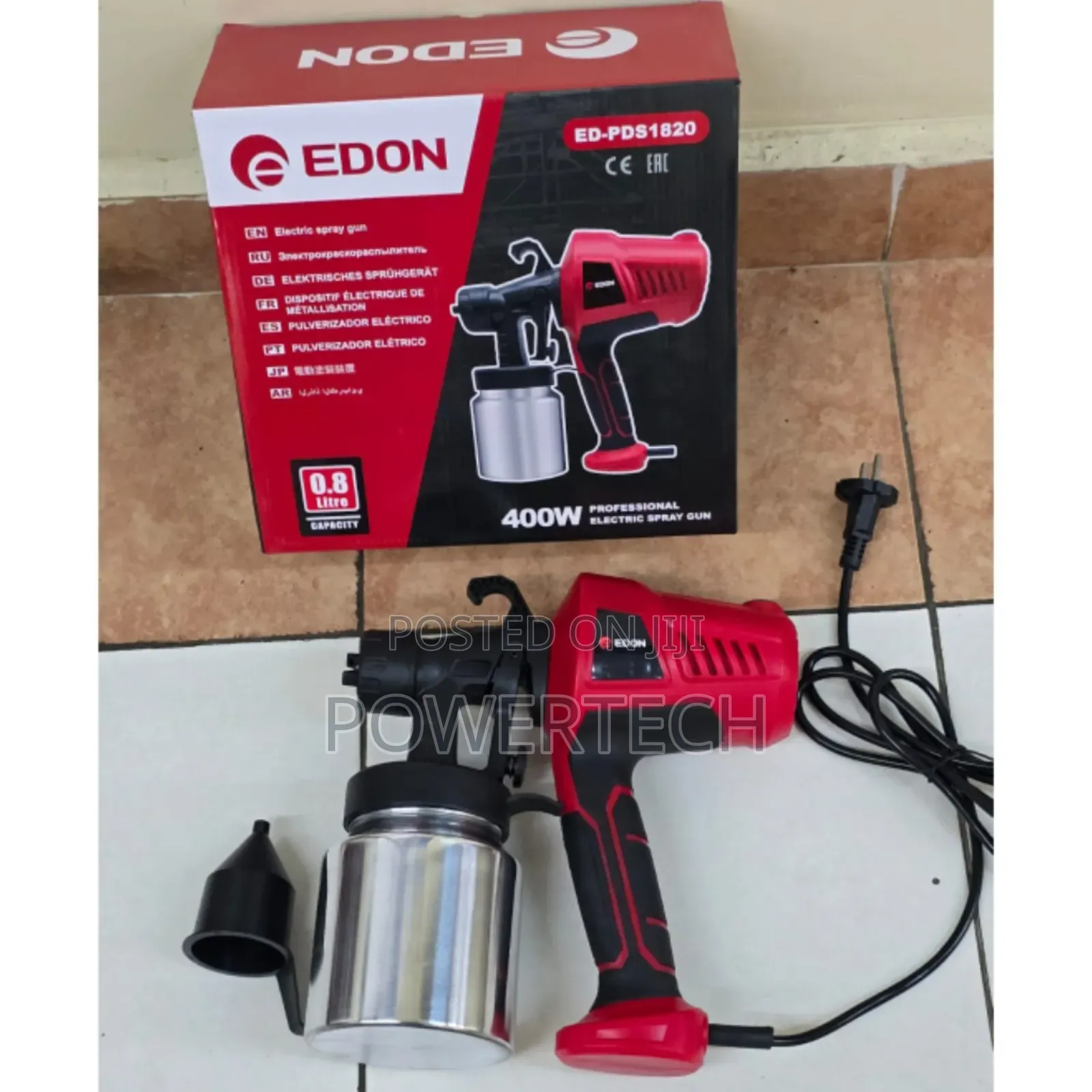 Edon 400w Electric Spray Gun Metallic Tank 800ml