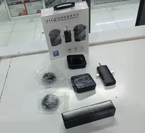 F11-2 Wireless Lavalier Microphone 3-in-1 With Dual Clip-on Mics