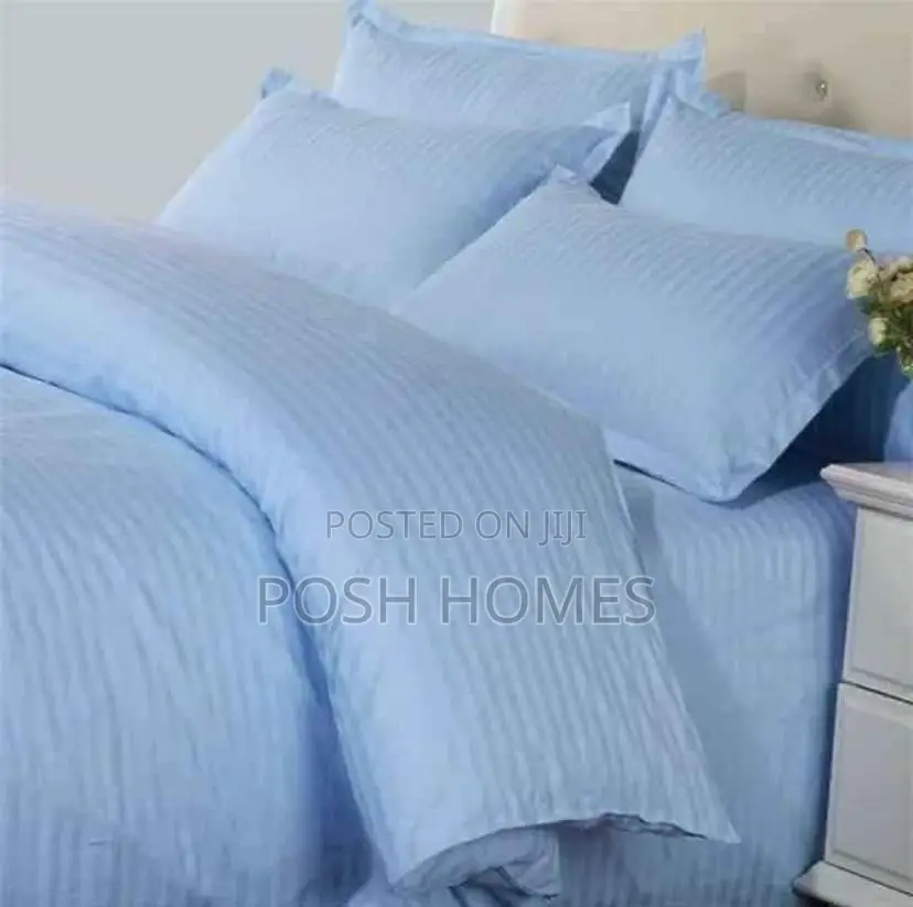 Blue Quality Stripped Bedsheets