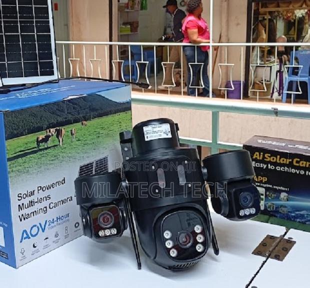 Triple Lens 4g Solar PTZ CCTV Remote Accessbily