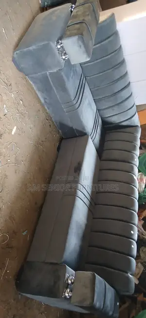Grey L Sofa Set
