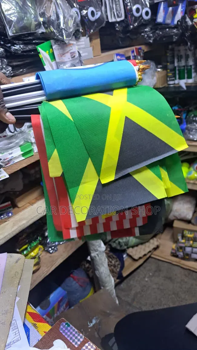 2pc Jamaican Mini Flags