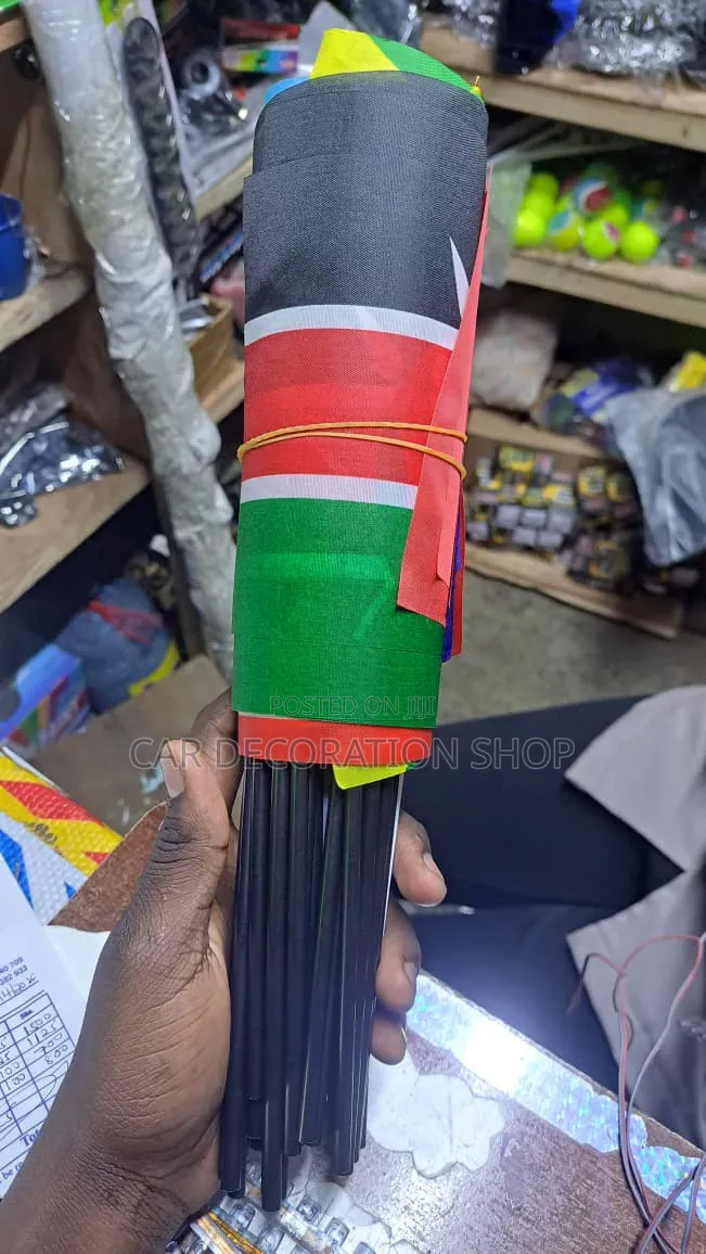 2pc Mini Kenyan Flag Post