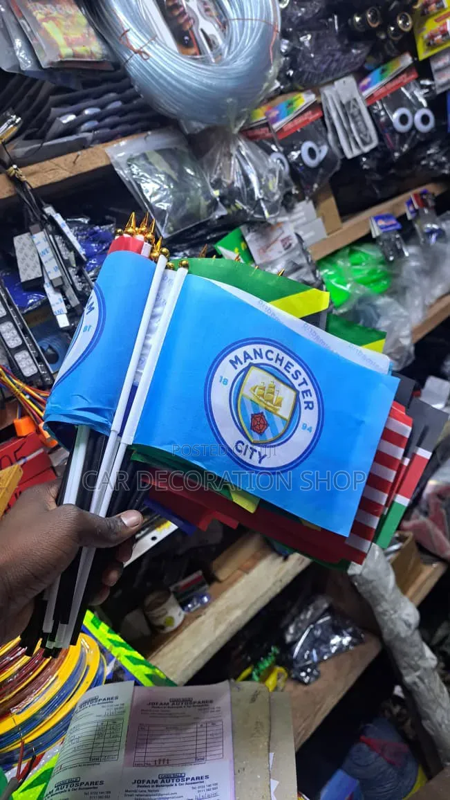 2pc Manchester City Mo Ni Flag Post