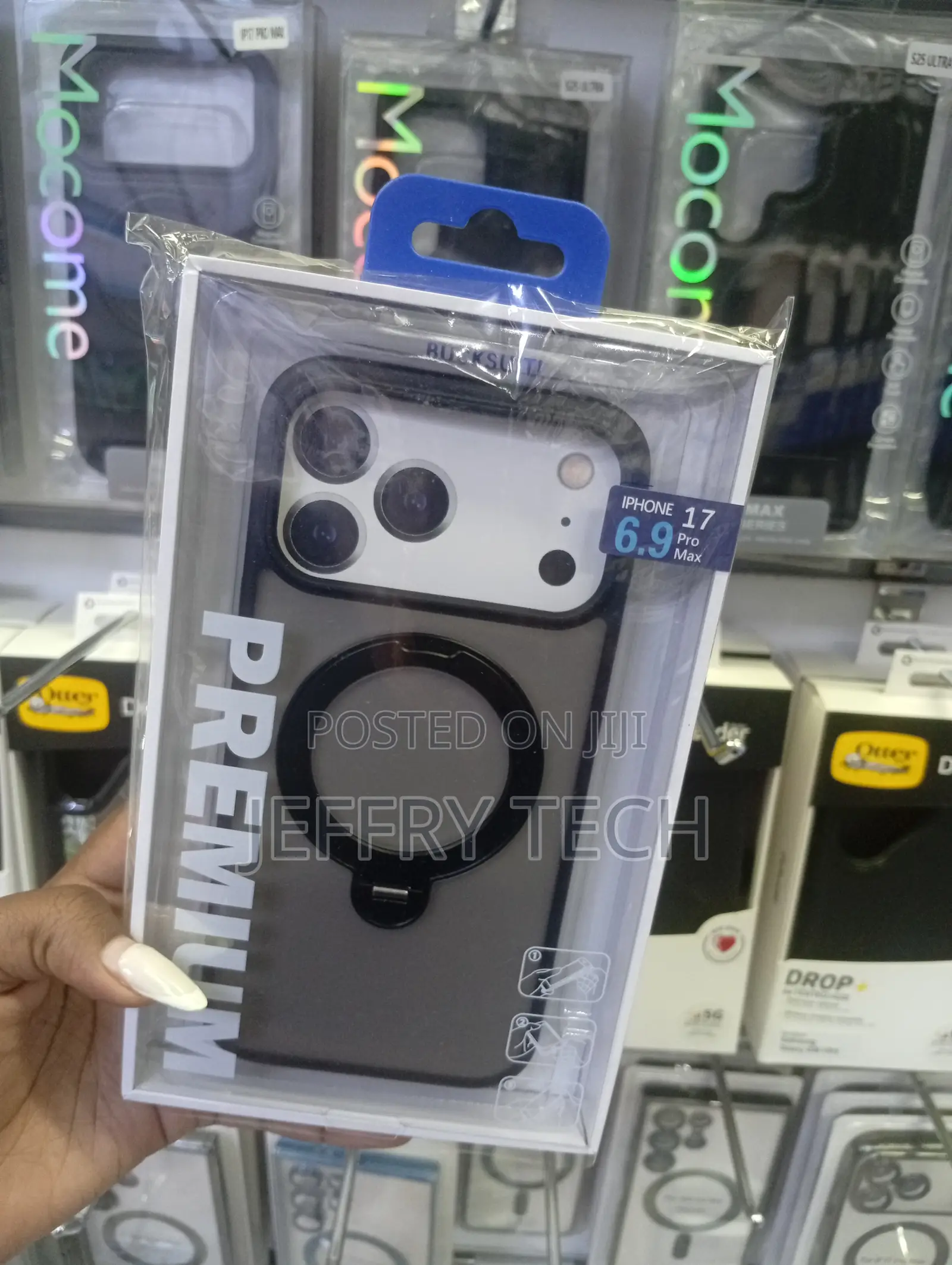 iPhone 17 Pro Max With a Built-in Magnetic Ring Stand Case
