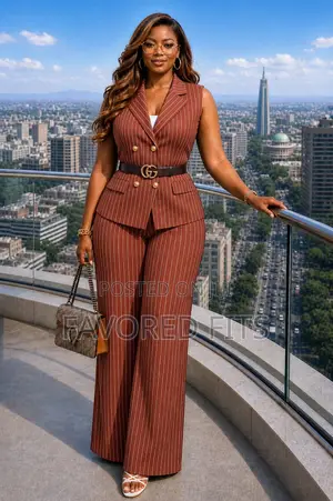 Sophisticated Two-Piece Power Suit for High-End Events