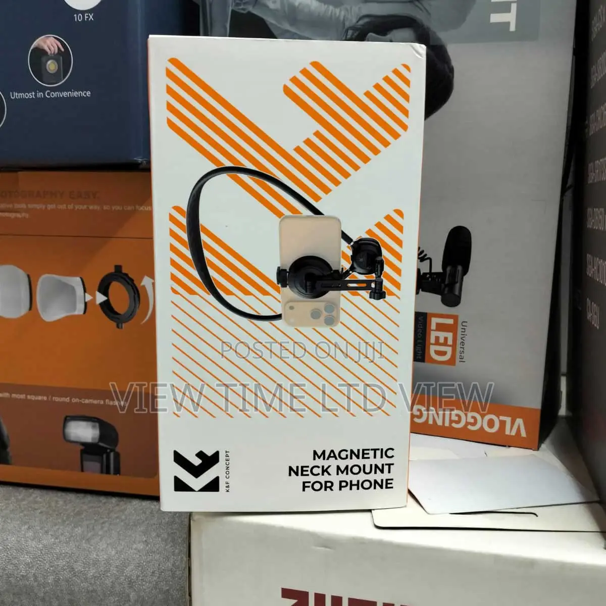 Neck Phone Holder 2-in-1 Magnetic Clip-on Pov Mount