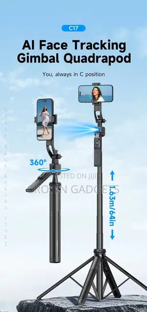 C17 360° Auto Tracking Gimbal Bluetooth Remote Stand