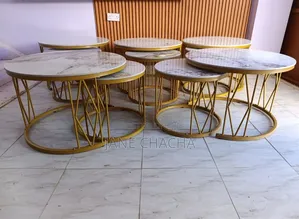 2 in 1 Round Marble Tables