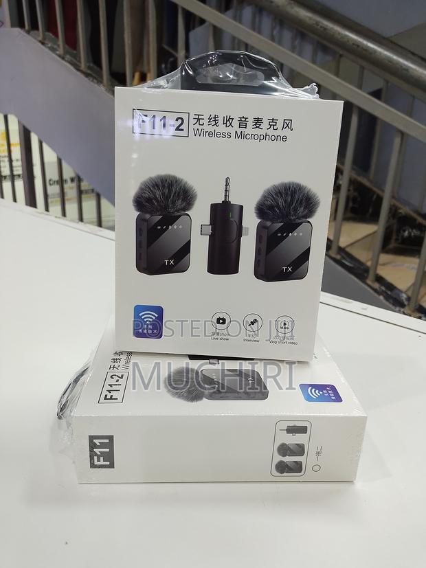 F11-2 Dual Microphone Wireless Lapel Microphone Cell Phone Recording - main view
