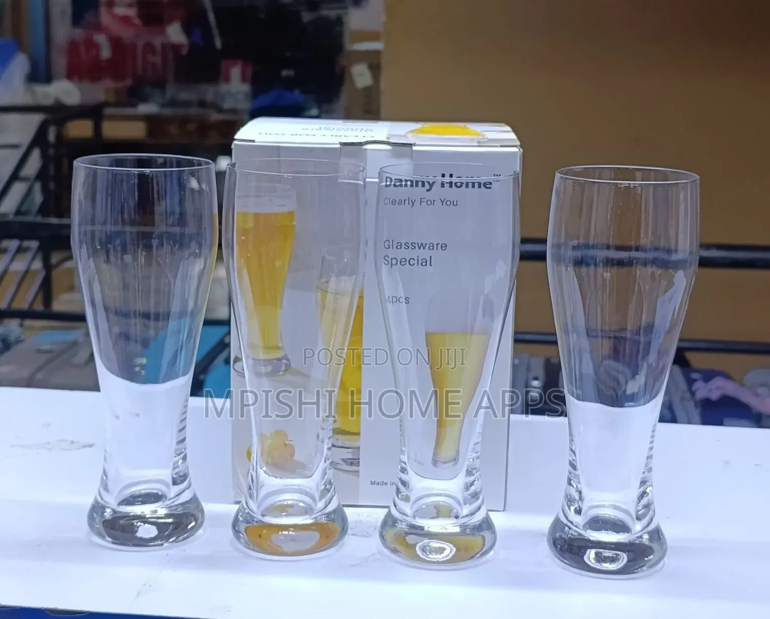 4pcs Long Beer Glasses 600ml