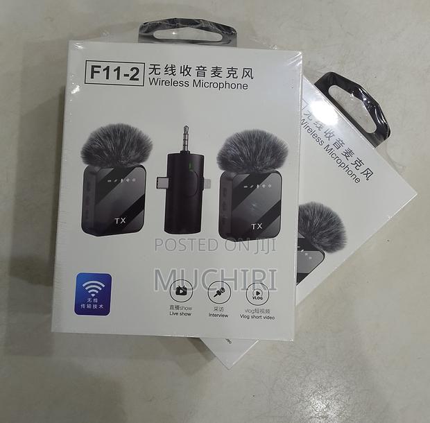 The Lavalier Microphone F11-2. Rechargeable Wireless Mobile Phone Mic