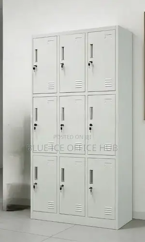 White Office Cabinet With 9 Door