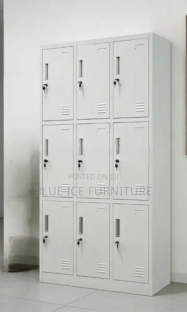 White Office Cabinet With 9 Door