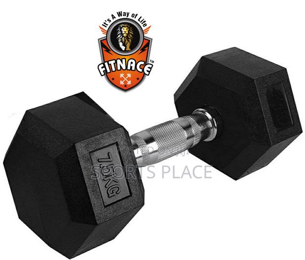 7.5kg Rubber Hex-Dumbell - Single