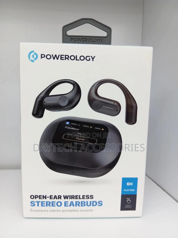 Powerology Open-Ear Wireless Stereo Earbuds - Black