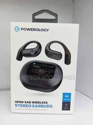 Powerology Open-Ear Wireless Stereo Earbuds - Black