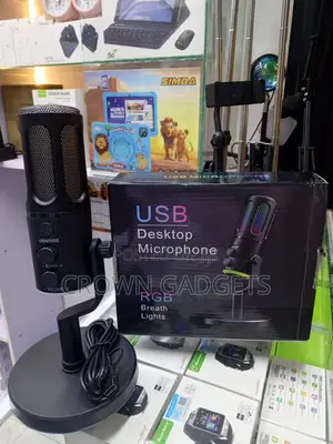 Usb Gaming Microphone Rgb Lights Noise Reduction Pc Mic