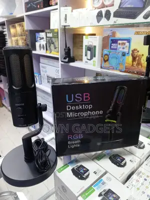Usb Gaming Microphone Rgb Lights Noise Reduction Pc Mic
