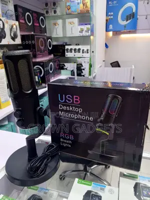 Usb Desktop Mic RGB Light Noise Reduction Gaming Mic