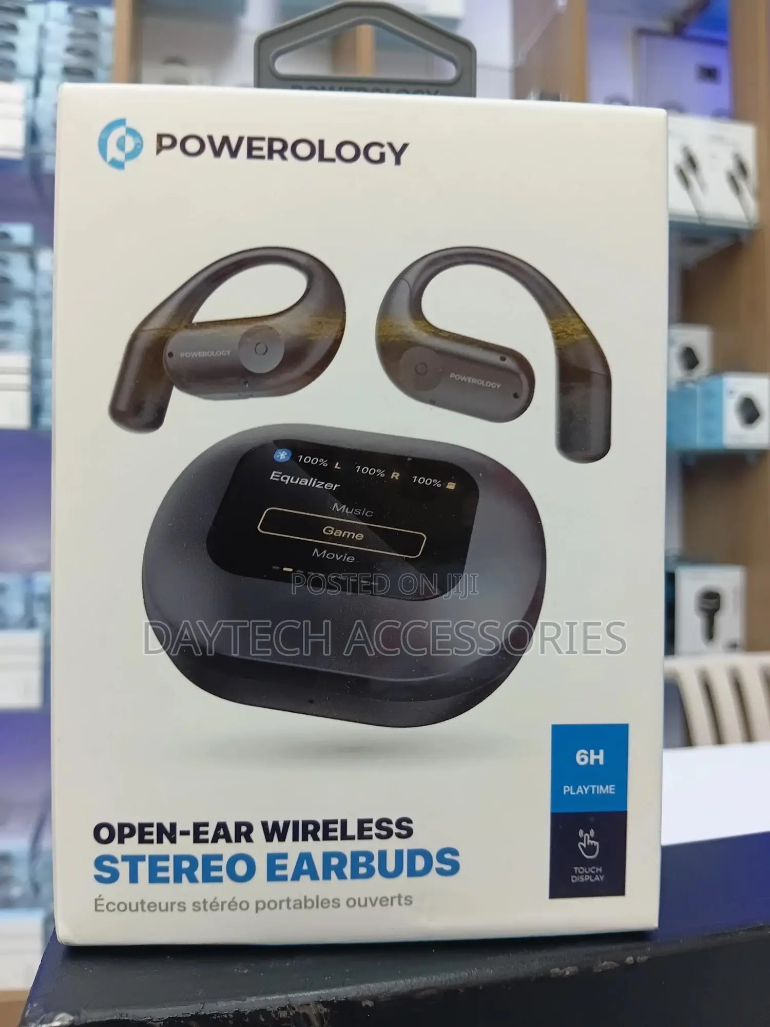 Powerology Open-Ear Wireless Stereo Earbuds With Smart Touch Controls