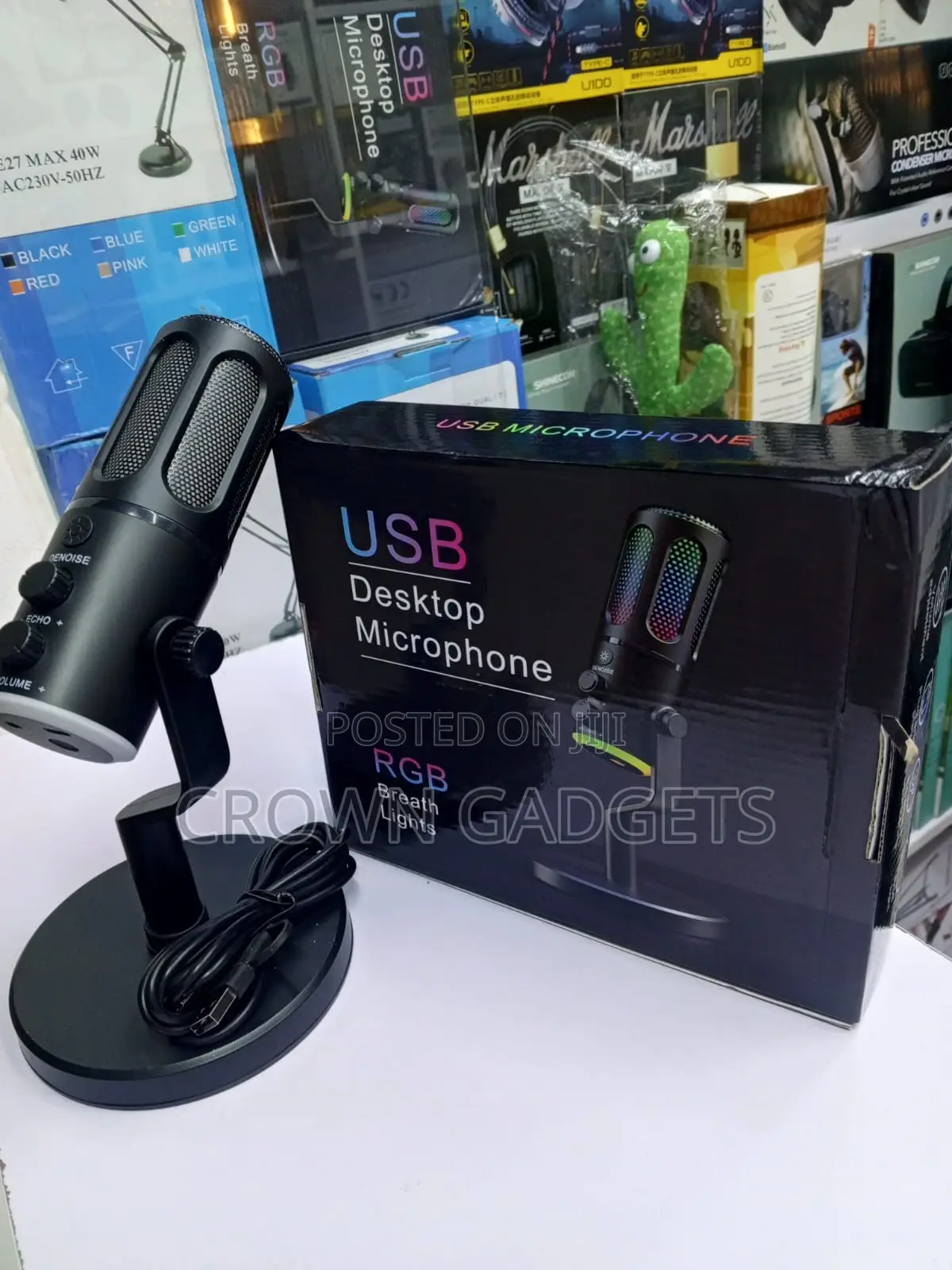 RGB Gaming Microphone Usb Condenser Mic for Pc Ps5