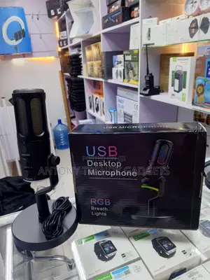 Usb RGB Gaming Microphone Noise Reduction Desktop Pc Mic