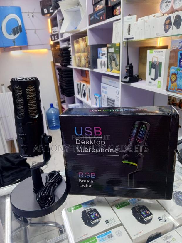 Usb RGB Gaming Microphone Noise Reduction Desktop Pc Mic - thumbnail 3