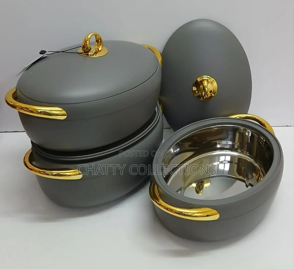 Gray 3 PCS Luxury Forever Gold Hotpots