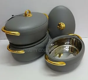 Gray 3 PCS Luxury Forever Gold Hotpots