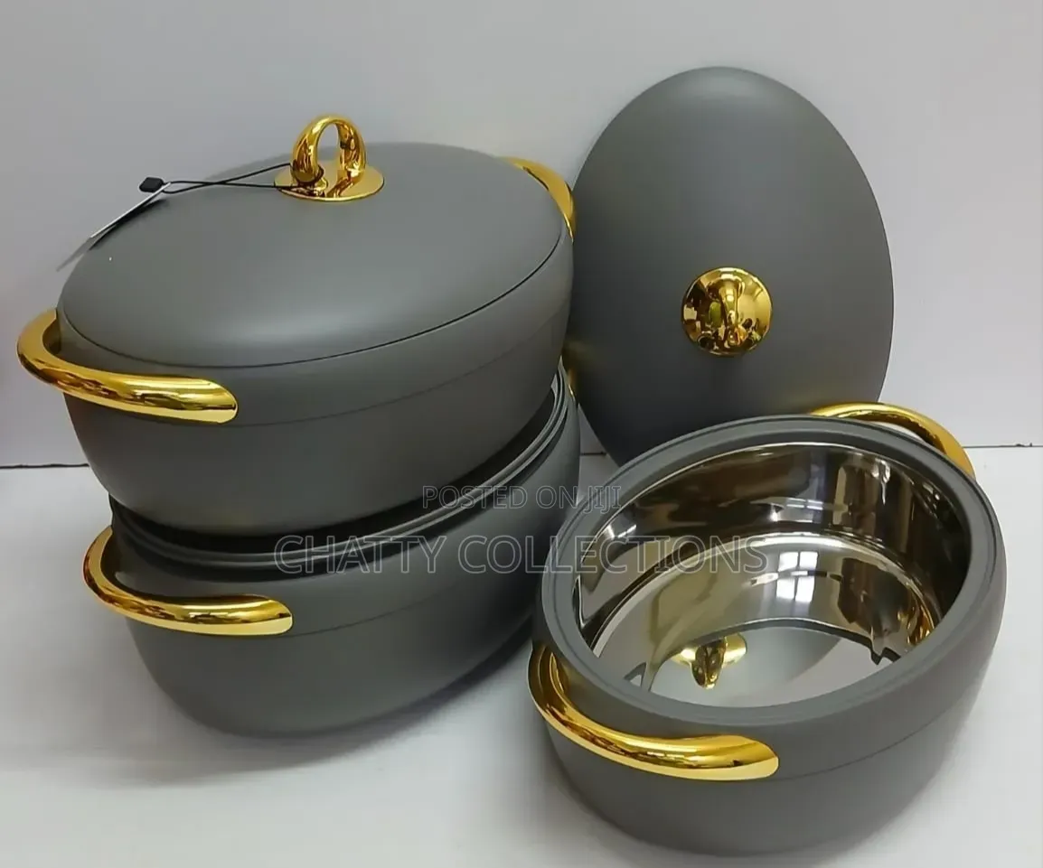 Gray 3 PCS Luxury Forever Gold Hotpots