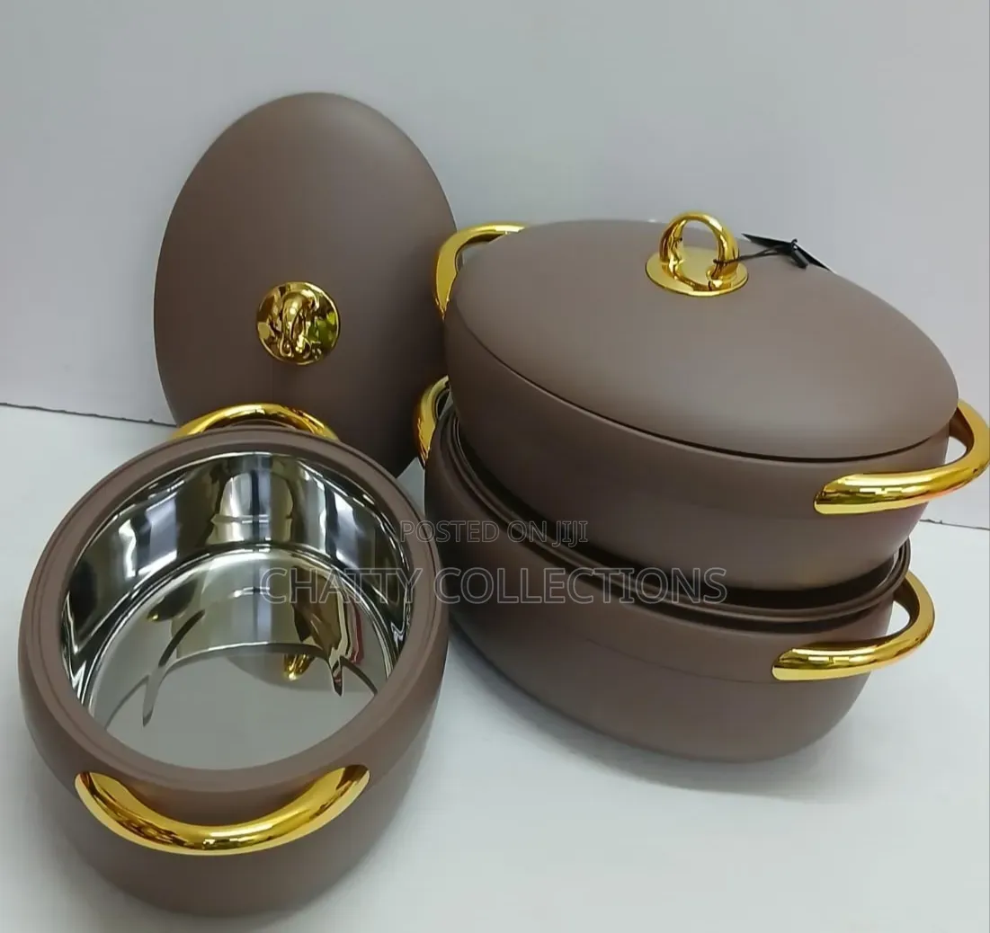 Brown 3 PCS Luxury Forever Gold Hotpots