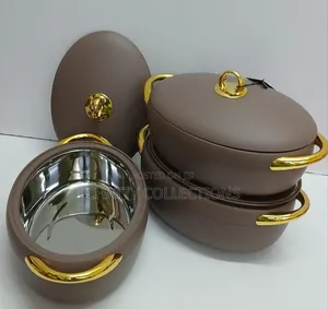 Brown 3 PCS Luxury Forever Gold Hotpots