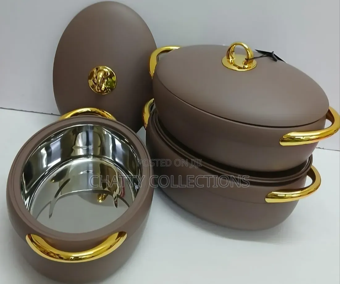 Brown 3 PCS Luxury Forever Gold Hotpots