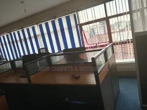 Blue and White Zebra Vertical Blinds