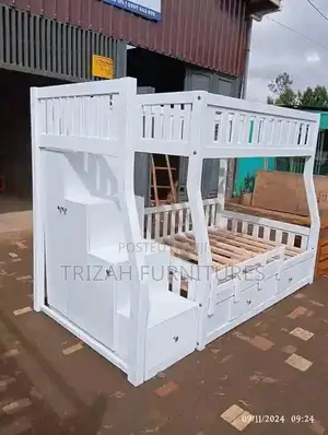 White Wood Double Decker 4x6
